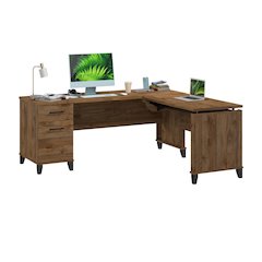 Somerset 72W 3 Position Sit to Stand L Shaped Desk