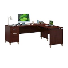 Somerset 72W 3 Position Sit to Stand L Shaped Desk
