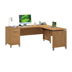 Somerset 72W 3 Position Sit to Stand L Shaped Desk