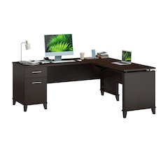 Somerset 72W 3 Position Sit to Stand L Shaped Desk