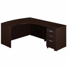 The Bush Business Furniture Series C Collection Right-Handed Bow Front L-Desk