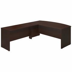 Bush Business Furniture Series C Elite 72W x 36D Bow Front L Shaped Desk with 60W Return