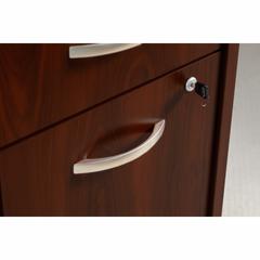 Business Office Pro Computer Desk with 3 Drawer Mobile Pedestal in Hansen Cherry