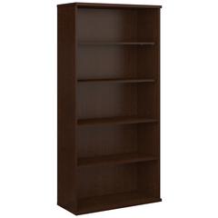 Bush Business Furniture Series C 36W 5 Shelf Bookcase, Mocha Cherry