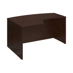 Bush Business Furniture Series C 60W x 43D Left Handed L Bow Desk, Mocha Cherry