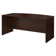 Bush Business Furniture Series C 72W x 36D Bow Front Desk, Mocha Cherry