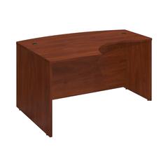 Bush Business Furniture Series C 60W x 43D Left Handed L Bow Desk, Hansen Cherry