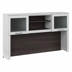 Bush Furniture Somerset 60W Desk Hutch, Storm Gray/White