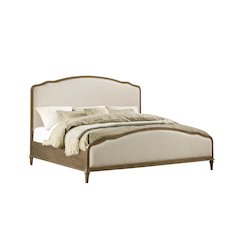 Wallace & Bay Ludin Sandstone Buff and Cream King Upholstered Bed