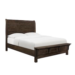 Wallace & Bay Verna Ash Brown and  Queen Sleigh Bed