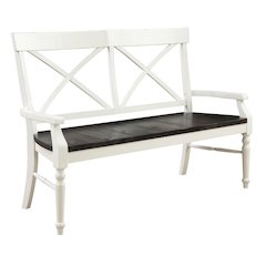 Wallace & Bay Mountina Dark Mocha & Antique White Bench