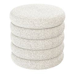 Wallace & Bay Norra Cream Storage Ottoman with Reversible Solid Wood Tray Tops