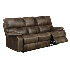 86" Power Reclining Sofa with Dual Recliners, Microsuede Upholstery