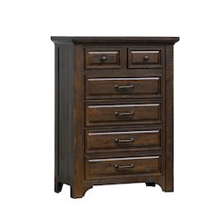Wallace & Bay Verna Burnt Umber 6-Drawer Chest