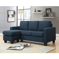 Wallace & Bay Mcconnell Reconfigurable Chaise Sectional, Marine Blue
