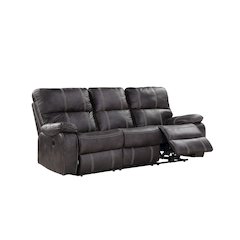 Hooper Dark Graphite and  86" Power Reclining Sofa with Dual Recliners