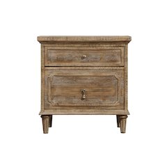Haynes Set of Two, Sandstone Buff 2-Drawer Nightstand with USB