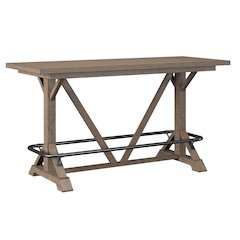 Wallce & Bay Benti Pecan Brown Bar Height Trestle Table