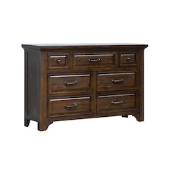 Wallace & Bay Verna Burnt Umber 7-Drawer Dresser