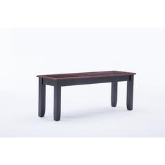 Bloomington Wood Dining Bench - Black/Cherry