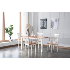 Bloomington 5-Piece Dining Set - Cream/Honey Oak