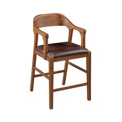 Rasmus Wood Counter Stool - Chestnut Wire-Brush Finish