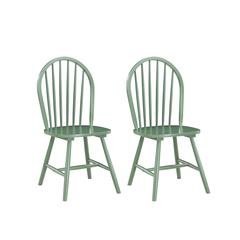 Carolina Dining Chairs – Set of 2 - Equestrian Green