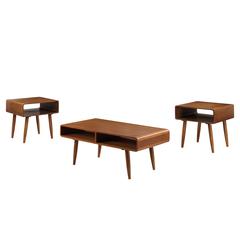 Dansk 3-Piece Occasional Table Set - Rich Walnut