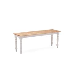 Windsor Farmhouse Dining Bench - Cream/Natural
