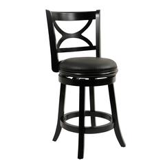 Florence Swivel Counter Stool - Black Sandthru Finish