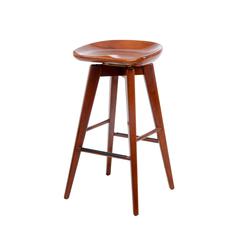 Bali Backless Swivel Bar Stool - Walnut