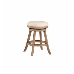 Fenton Swivel Backless Counter Stool - Driftwood Wire-Brush