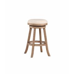 Fenton Swivel Backless Bar Stool - Driftwood Wire-Brush