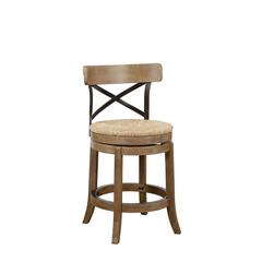 Myrtle Swivel Counter Stool - Wheat Wire-Brush