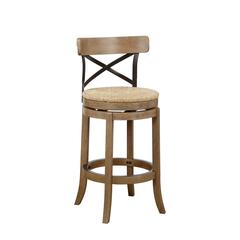 Myrtle Swivel Bar Stool - Wheat Wire-Brush