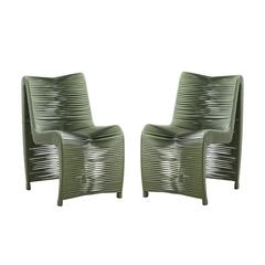 Loreins Outdoor Patio Chairs, Set of 2 - Olive Green