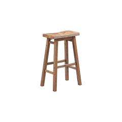Sonoma Backless Saddle Bar Stools - Barnwood Wire-Brush - Set of 2