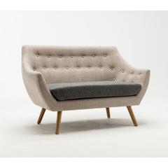 Kara Loveseat [Light Gray, Dark Gray Seat]