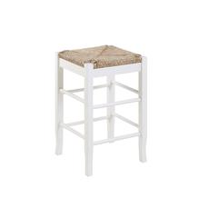Square Rush Backless Counter Stool - Cream