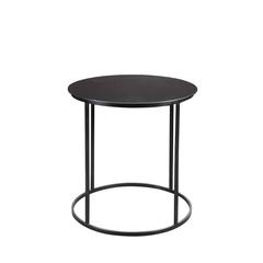 Landon Round Metal End Table - Dark Brown Finish