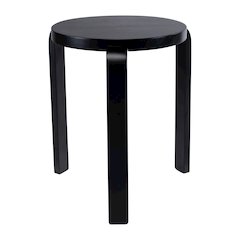 Mateo Round Backless Stacking Stools - Set of 2 - Black