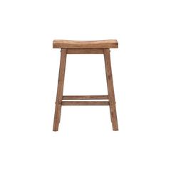 Sonoma Backless Saddle Counter Stool - Barnwood Wire-Brush