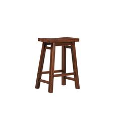 Sonoma Backless Saddle Counter Stool - Chestnut Wire-Brush