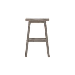 Sonoma Backless Saddle Bar Stool - Storm Gray Wire-Brush