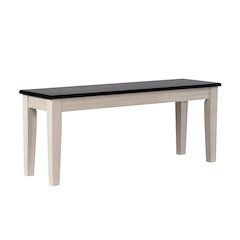 Shaker Dining Bench - European Black Ash/Antique White
