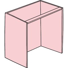 Legacy Stand Up Desk (w/o Top)- Mahogany