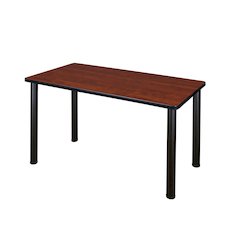 48 x 24 in. Training Seminar Table- Cherry Top, Black Legs