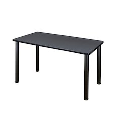 48 x 24 in. Training Seminar Table- Grey Top, Black Legs