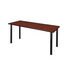 72 x 24 in. Training Seminar Table- Cherry Top, Black Legs