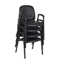 Ace Vinyl Stack Chair (4 pack)- Black